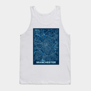 Manchester - United Kingdom Peace City Map Tank Top